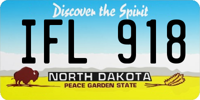 ND license plate IFL918