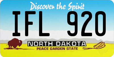 ND license plate IFL920