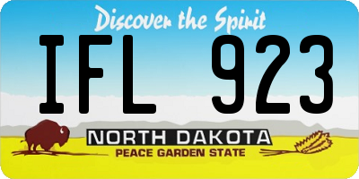 ND license plate IFL923