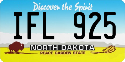 ND license plate IFL925
