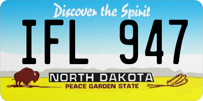 ND license plate IFL947