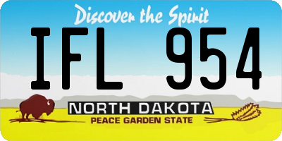 ND license plate IFL954