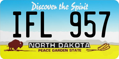 ND license plate IFL957