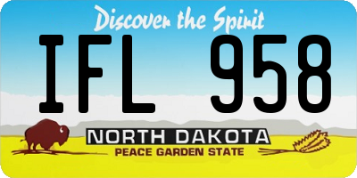 ND license plate IFL958