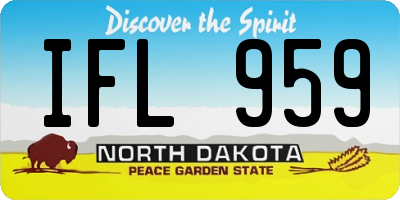 ND license plate IFL959