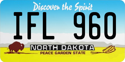 ND license plate IFL960