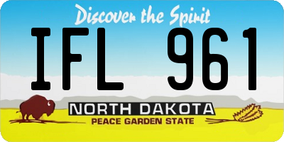 ND license plate IFL961