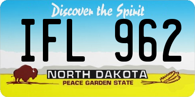 ND license plate IFL962