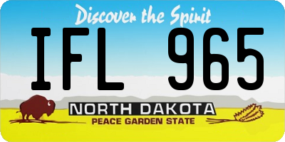 ND license plate IFL965