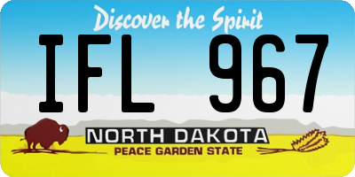 ND license plate IFL967