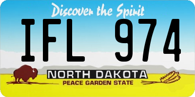 ND license plate IFL974