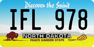 ND license plate IFL978