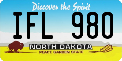 ND license plate IFL980