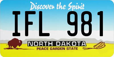 ND license plate IFL981