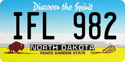 ND license plate IFL982