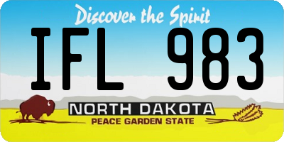 ND license plate IFL983