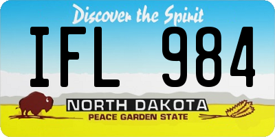 ND license plate IFL984