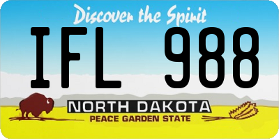 ND license plate IFL988