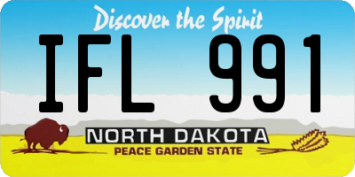 ND license plate IFL991