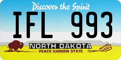 ND license plate IFL993