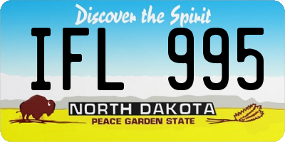 ND license plate IFL995