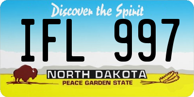 ND license plate IFL997