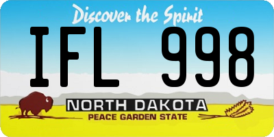 ND license plate IFL998