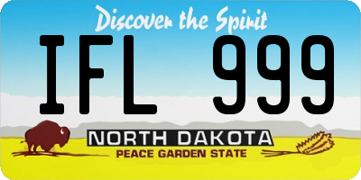 ND license plate IFL999