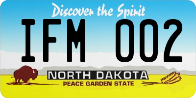 ND license plate IFM002
