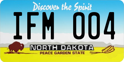 ND license plate IFM004