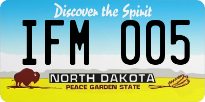ND license plate IFM005