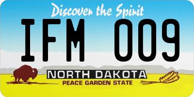 ND license plate IFM009