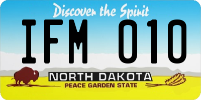 ND license plate IFM010