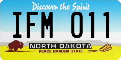 ND license plate IFM011