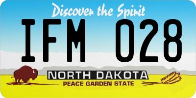 ND license plate IFM028