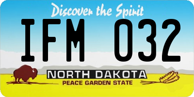 ND license plate IFM032