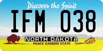 ND license plate IFM038