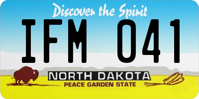 ND license plate IFM041