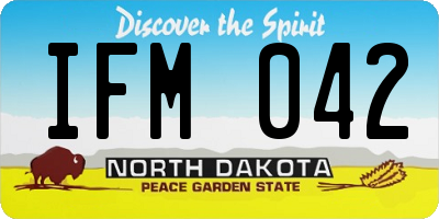 ND license plate IFM042