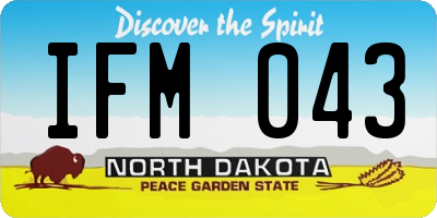 ND license plate IFM043