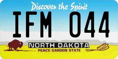 ND license plate IFM044