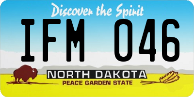 ND license plate IFM046