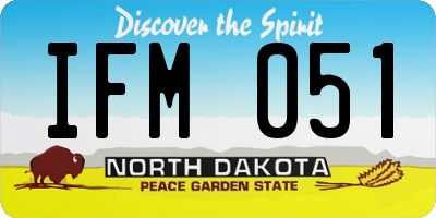 ND license plate IFM051
