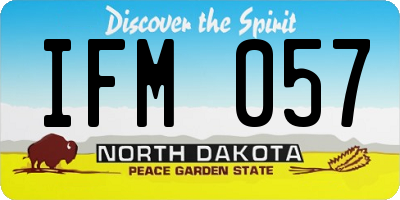 ND license plate IFM057
