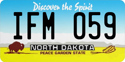ND license plate IFM059