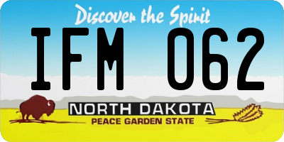 ND license plate IFM062