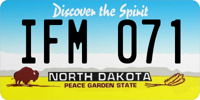 ND license plate IFM071