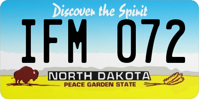 ND license plate IFM072
