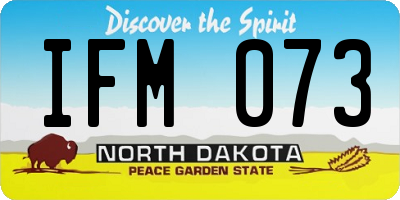 ND license plate IFM073