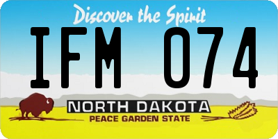 ND license plate IFM074